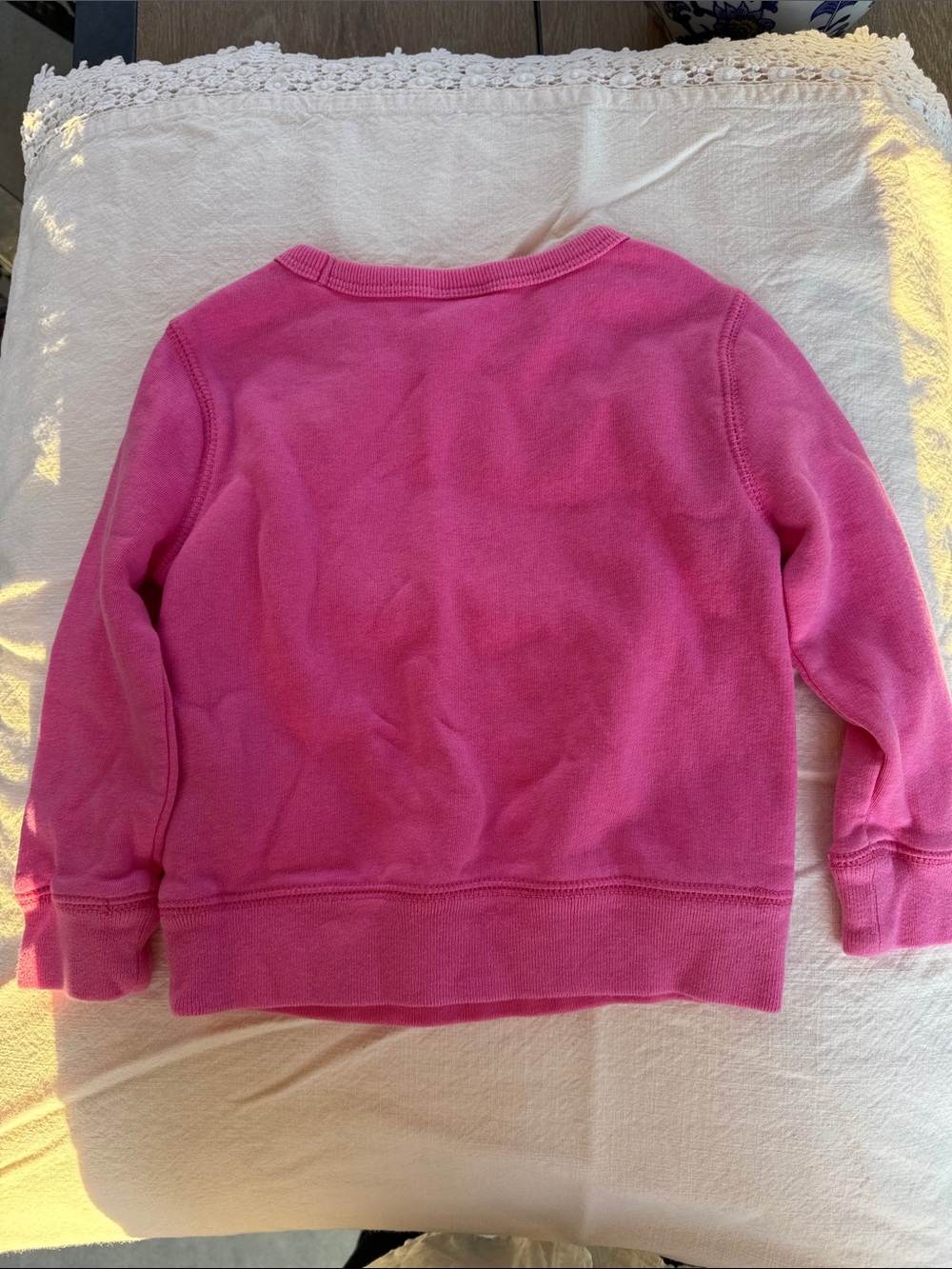 GAP Pink Bear Logo Crew Pullover Sweatshirt - Picture 2 of 4